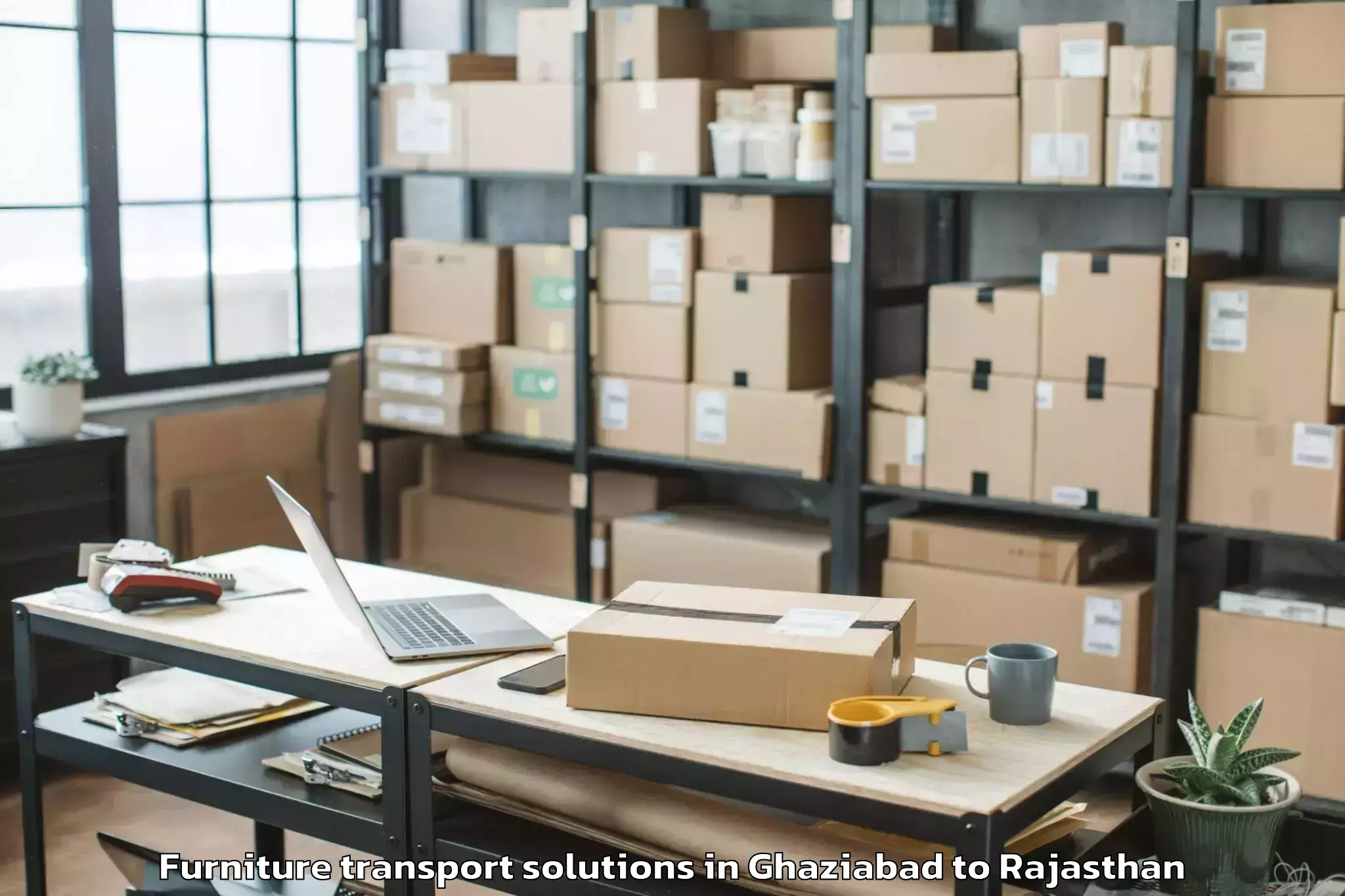 Book Ghaziabad to Kotputli Furniture Transport Solutions Online